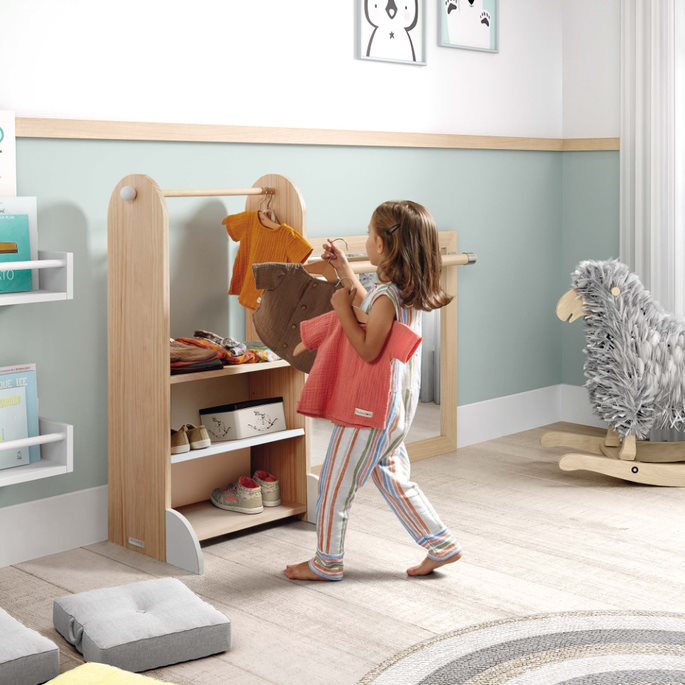 Miroir MONTESSORI en bois de pin en couleur naturel Montessori