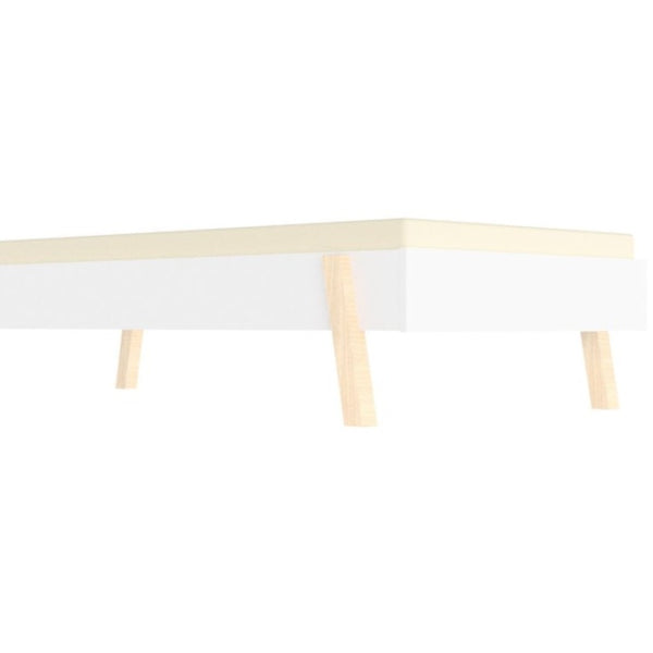 Lit scandi MODULAR - Bois naturel et blanc