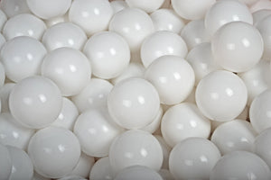 (COTON) Piscine à balles ROSE - Balles Blanc/Transparent/Blanc Perle