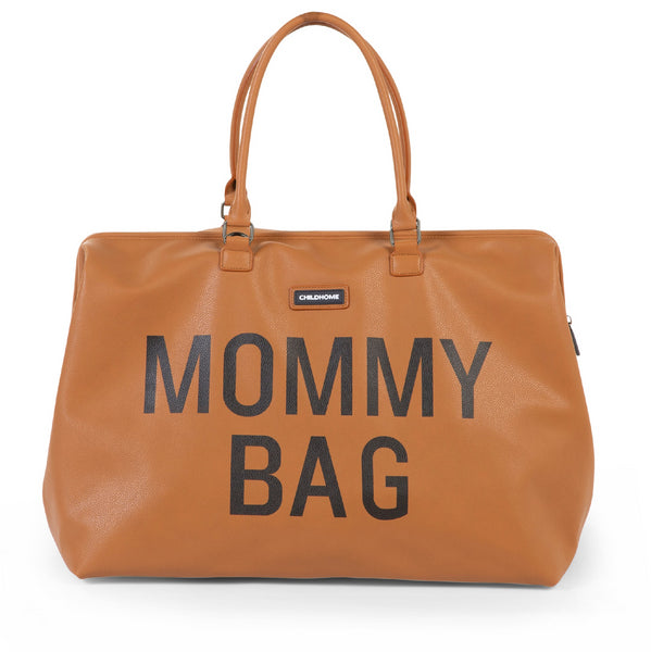 mommy bag simili cuir camel