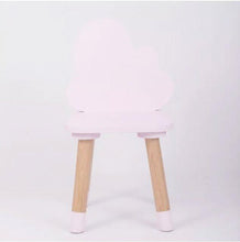 Charger l&#39;image dans la galerie, chaise en bois nuage rose enfant