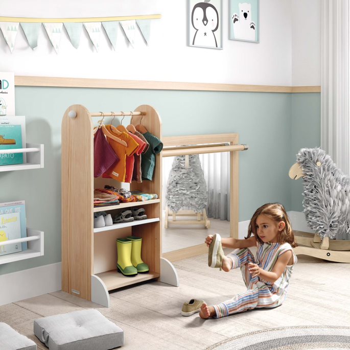 Miroir MONTESSORI en bois de pin en couleur naturel Montessori
