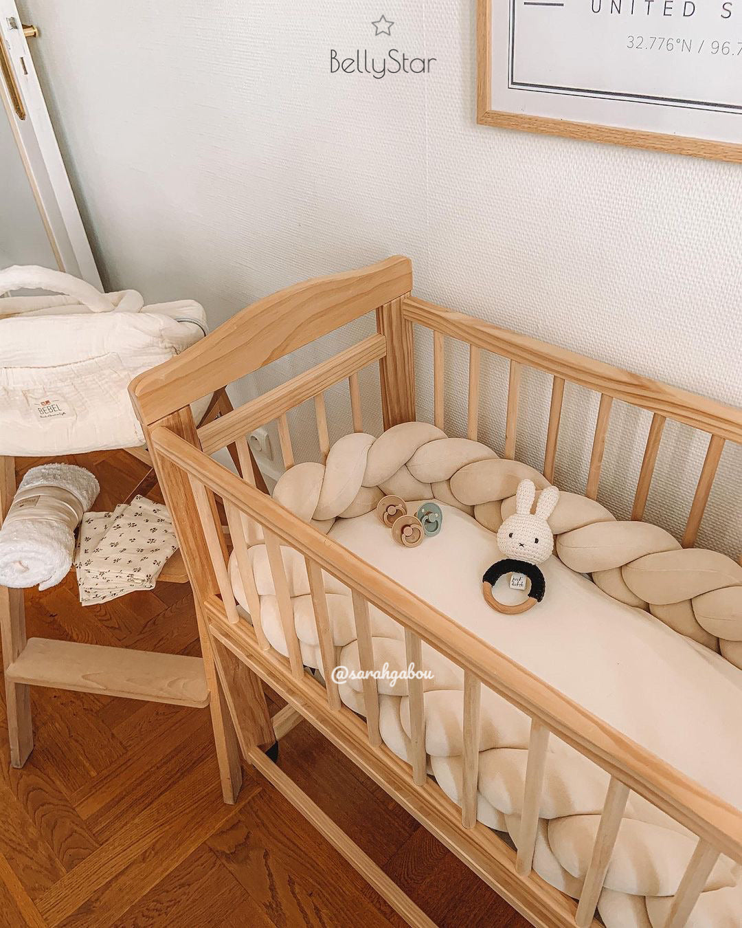 Collection tresses de lit et tours de lit tressés - Couleurs de bébé